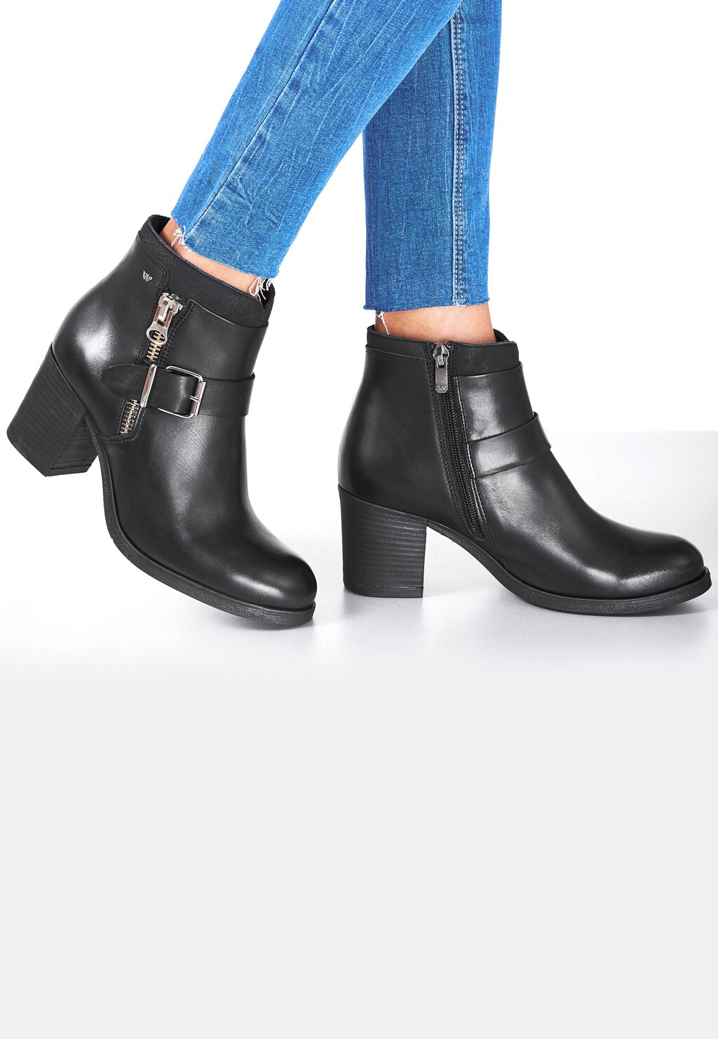 Czarne damskie botki 8622-51 Widok 1