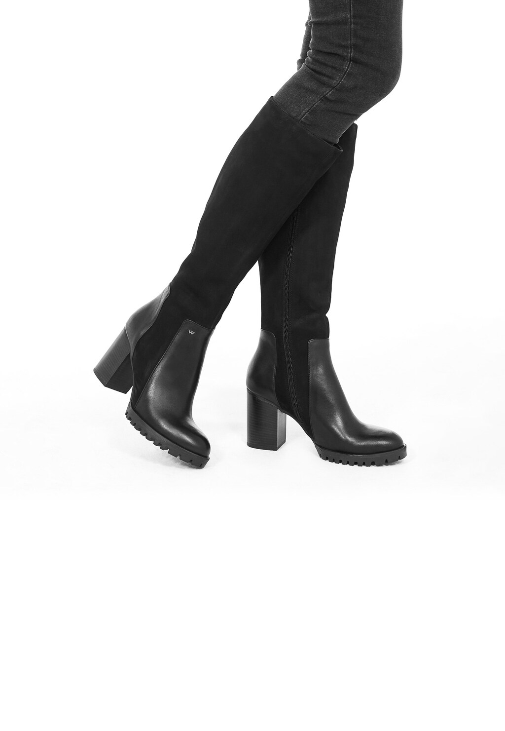 Czarne kozaki damskie 8724-51 Widok 1