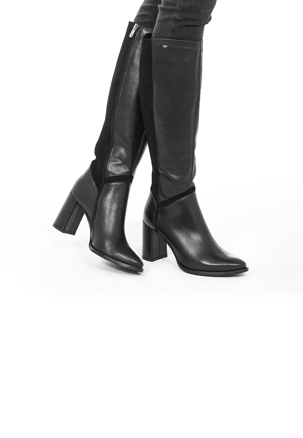 Czarne kozaki damskie 8734-71 Widok 1