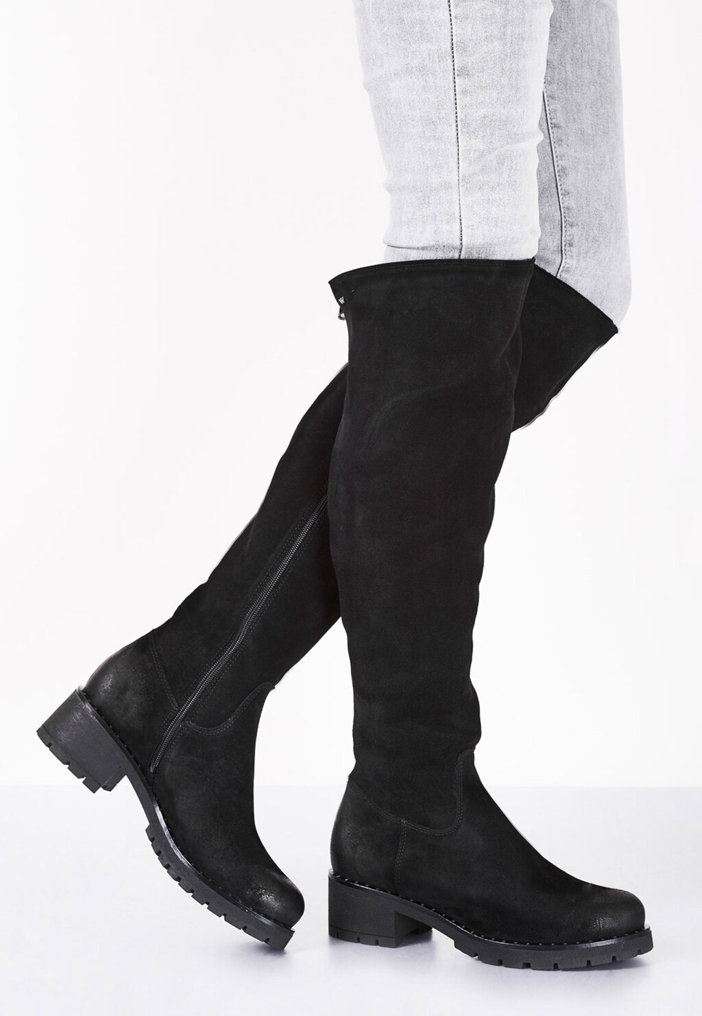 Czarne kozaki damskie 8737-61 Widok 1