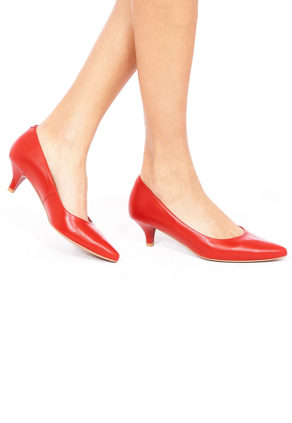 Czerwone czółenka damskie 9353-55 Widok 1