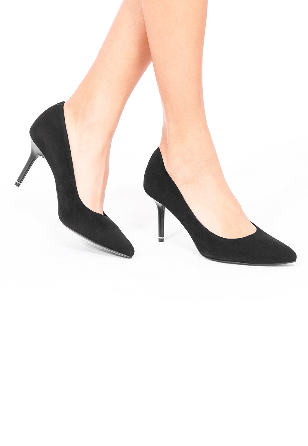 Czarne czółenka damskie 9356-61 Widok 1