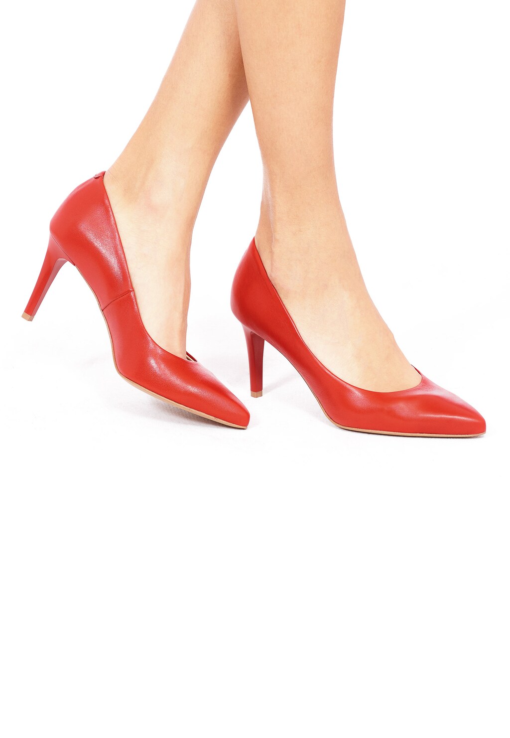 Czerwone czółenka damskie 9359-55 Widok 1