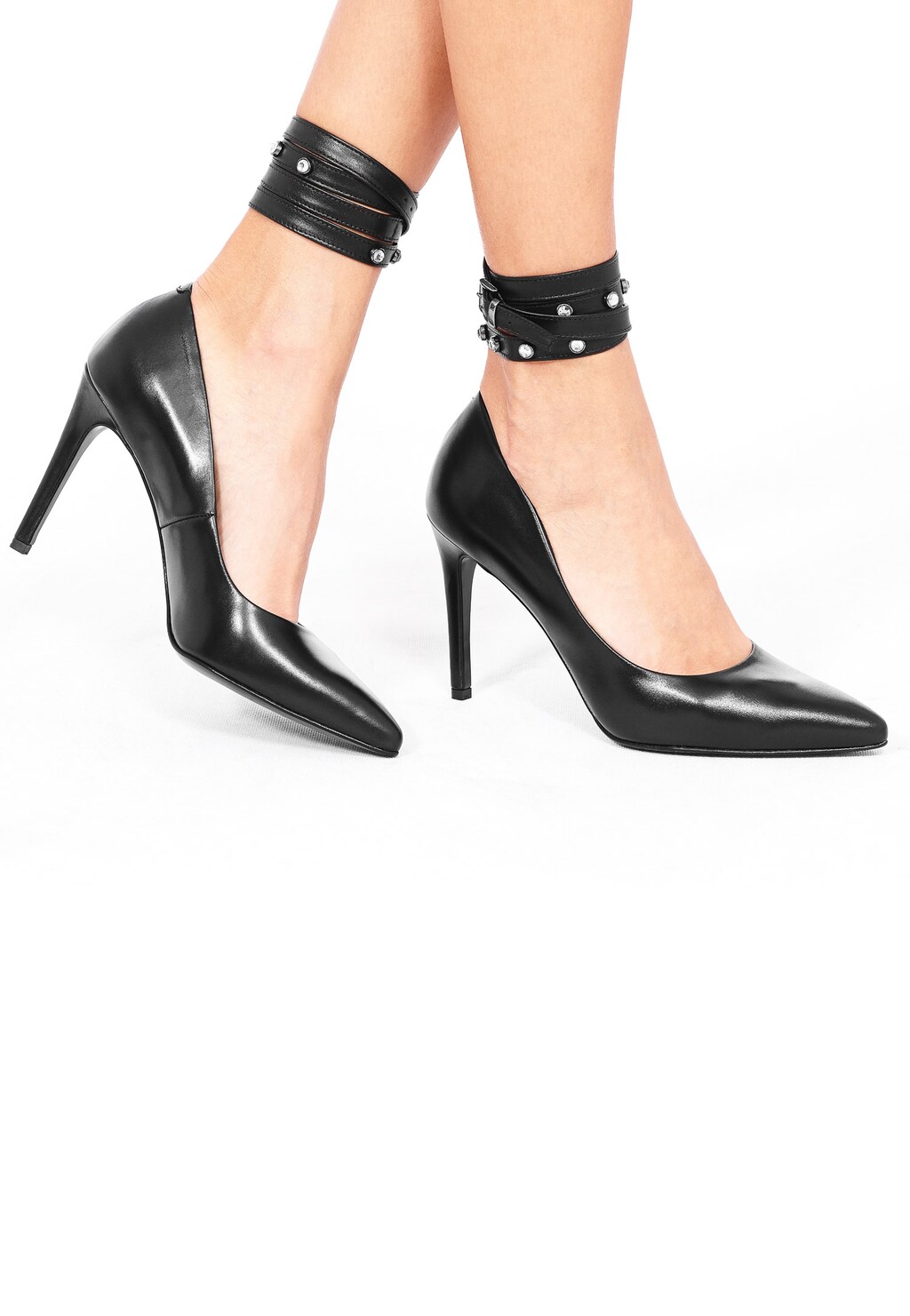 Czarne czółenka damskie 9360-51 Widok 1