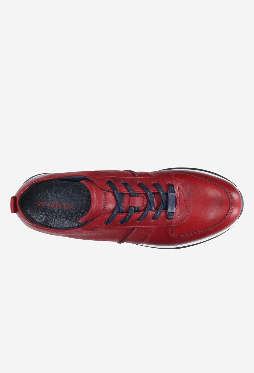 Sportowe czerwone półbuty męskie 9021-55 Widok 4