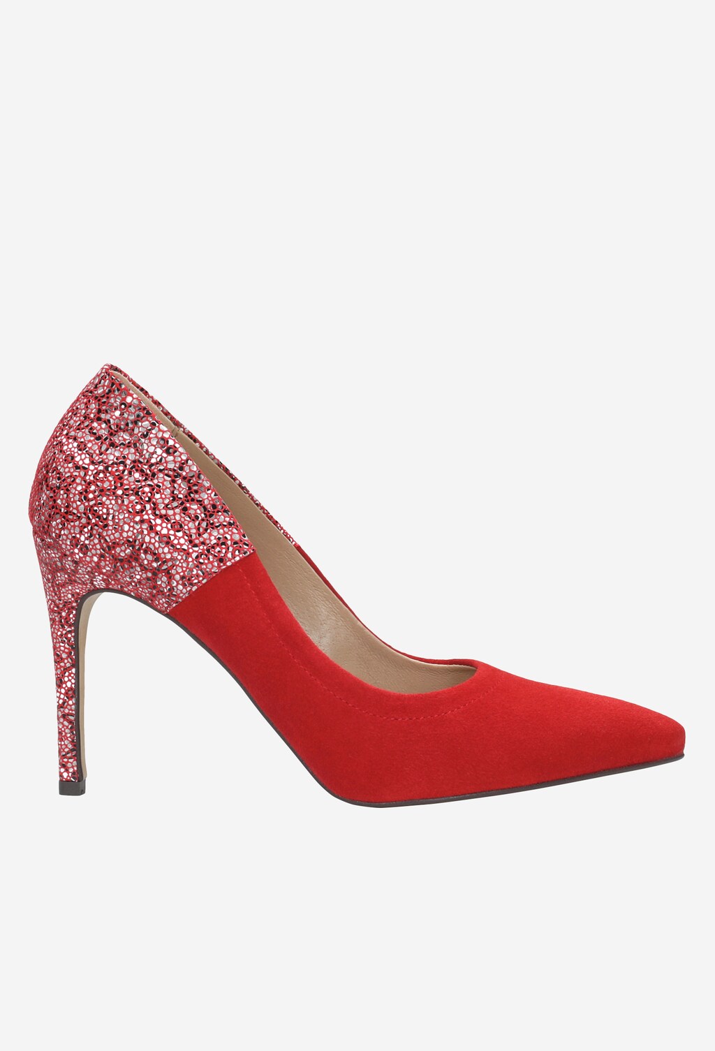 Czerwone czółenka damskie 8372-75 Widok 2