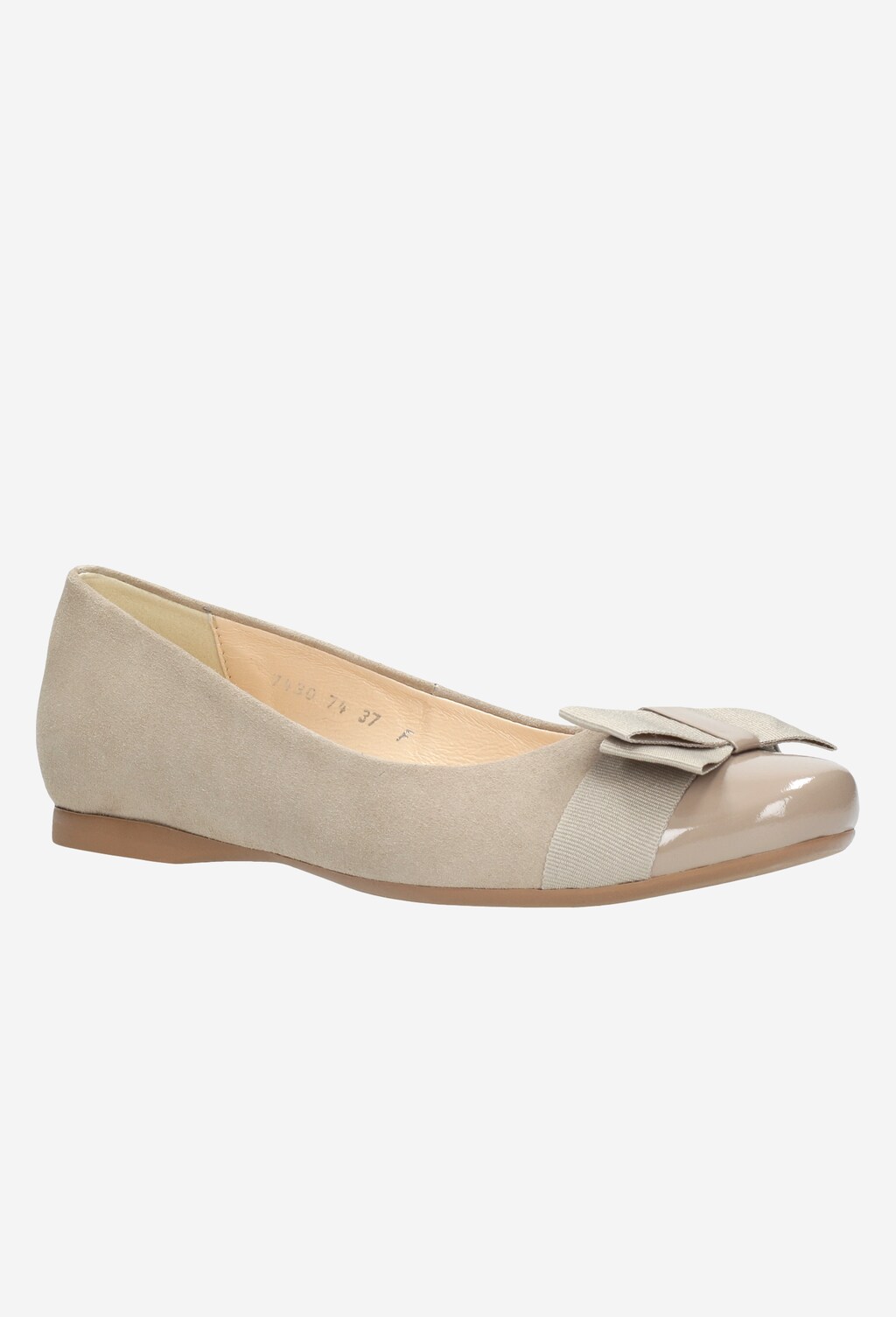 Béžové dámské baleríny 7430-74 Widok 3