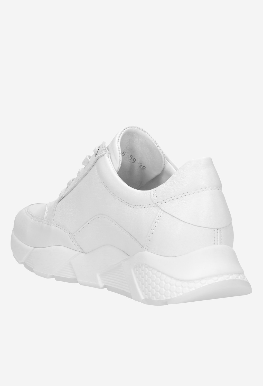 Sportovní dámské sneakersy z bílé kůže s podšívkou 9406-59 Widok 4