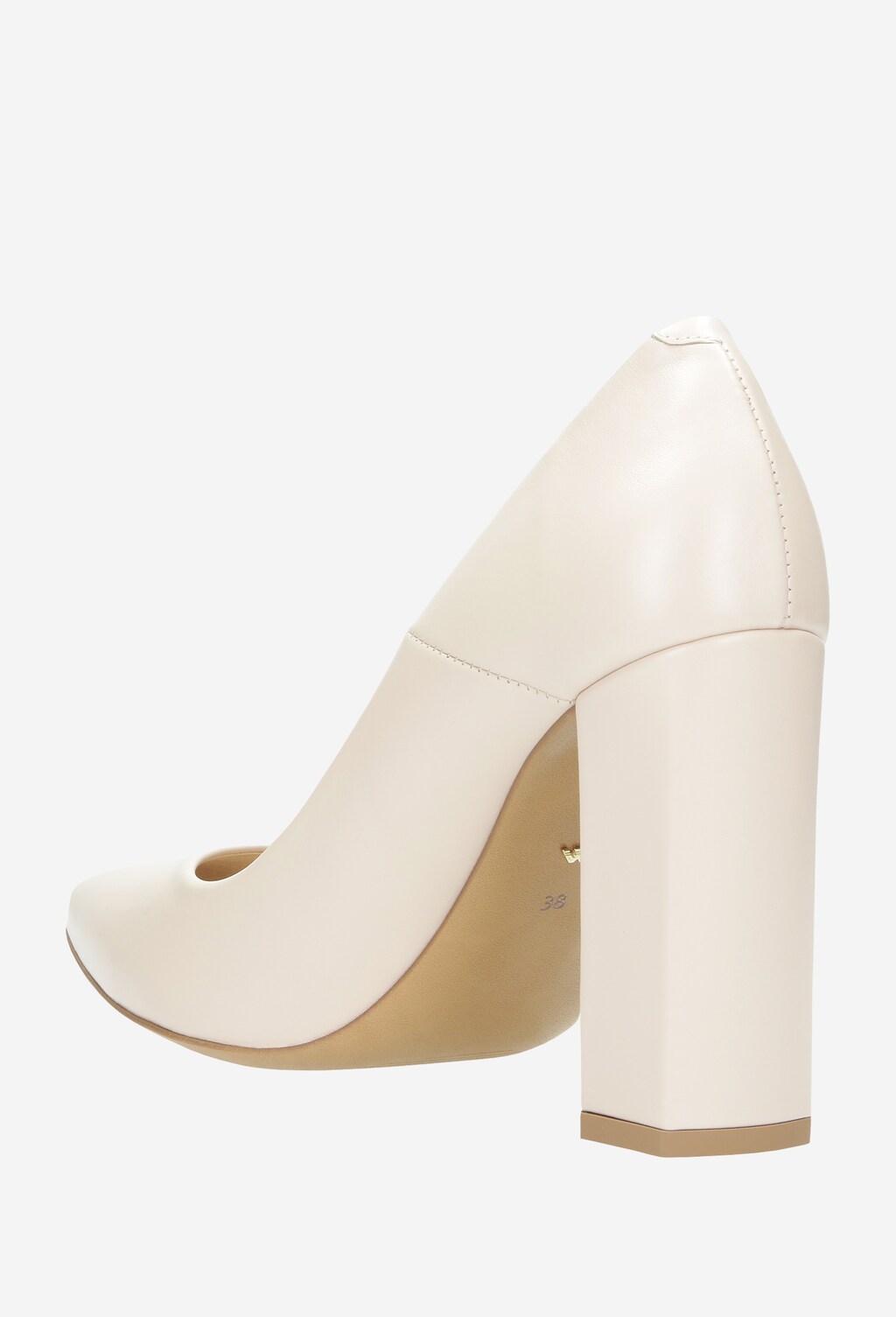 Stylové lodičky dámské z béžové lícové kůže 7381-54 Widok 4