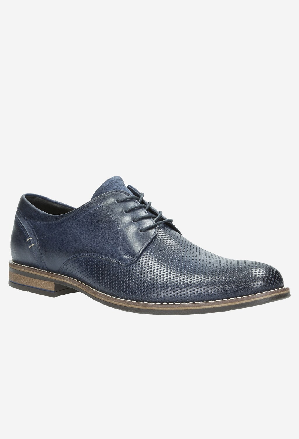 Granatowe półbuty męskie 9007-76 Widok 3