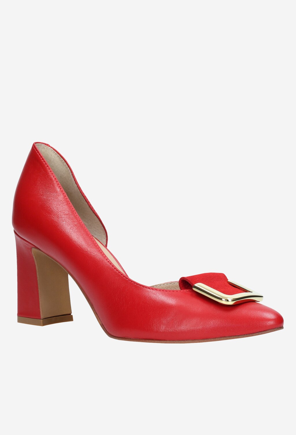 Czerwone czółenka damskie 9264-75 Widok 2