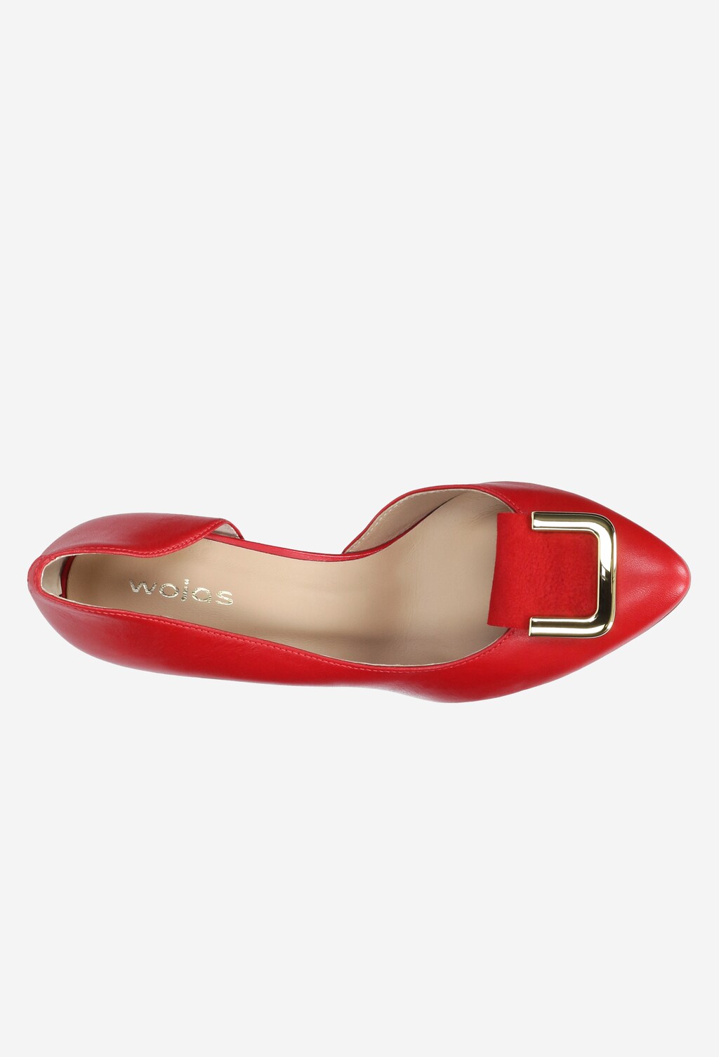 Czerwone czółenka damskie 9264-75 Widok 4