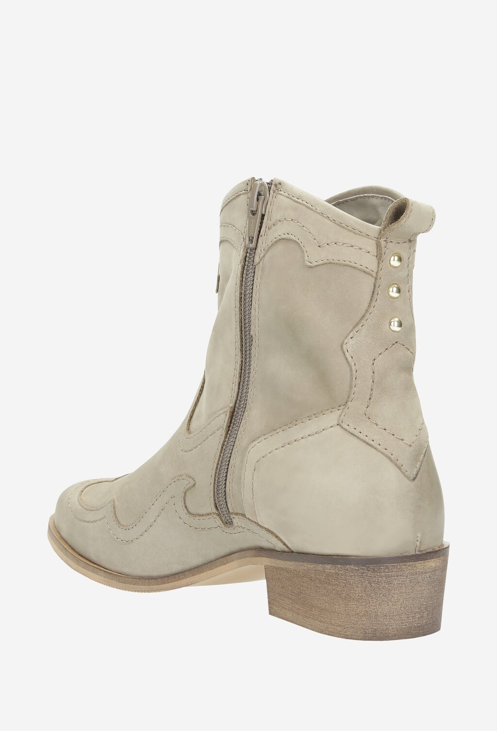 Beżowe botki damskie 9529-24 Widok 3