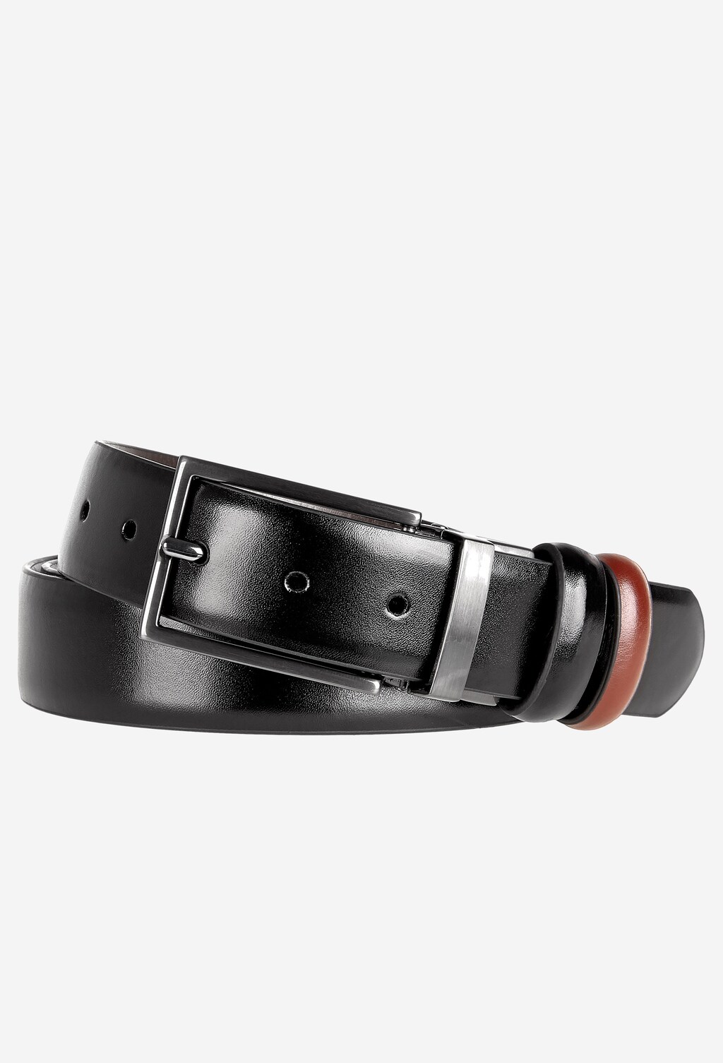 Czarny pasek męski 9968-51 Widok 1