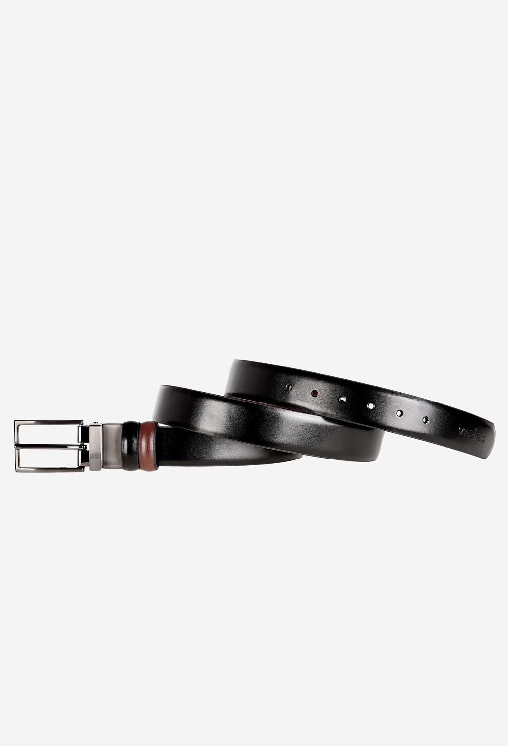 Czarny pasek męski 9968-51 Widok 2