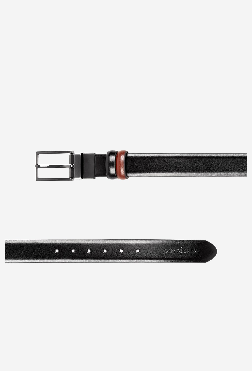 Czarny pasek męski 9968-51 Widok 4