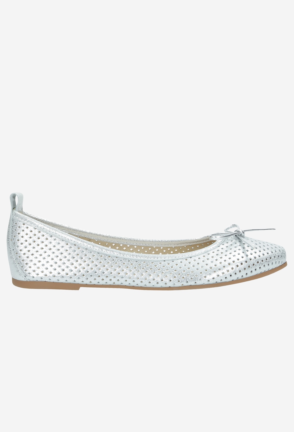Stříbrné dámské balerínky s ozdobnou perforací 44010-59 Widok 2