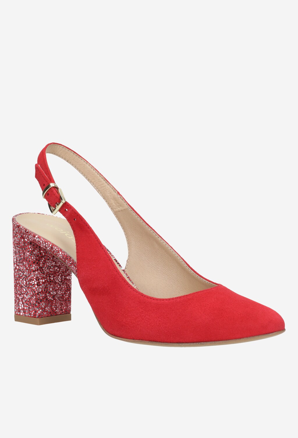 Czerwone czółenka 8384-75 Widok 2