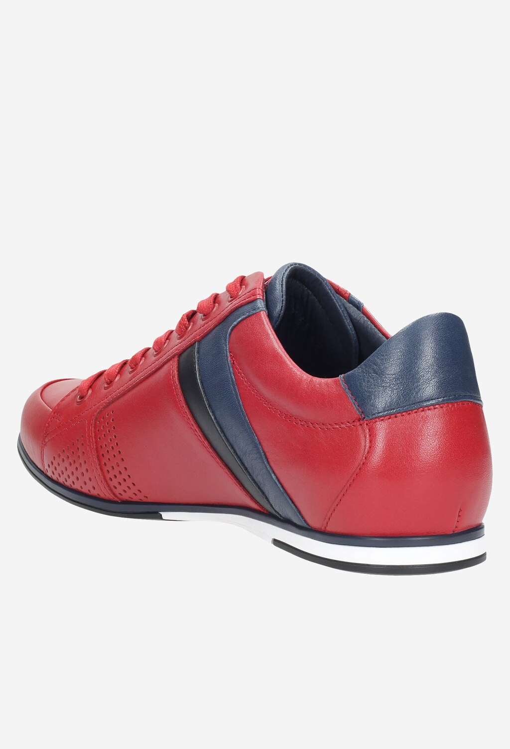 Czerwone półbuty męskie 9017-55 Widok 4