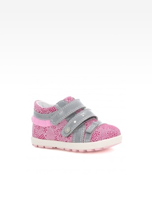 Mini first steps BARTEK W-11733-5/V14, dla dziewcząt, różowo-szary