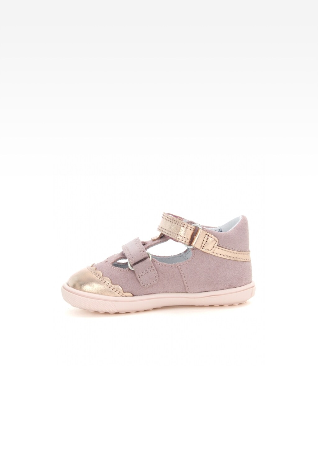 Sandały zabudowane BARTEK W-81798-5/91P, dla dziewcząt, różowo-złoty Widok 4