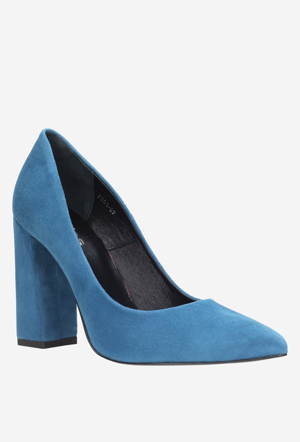 Niebieskie czółenka damskie 7381-67 Widok 3