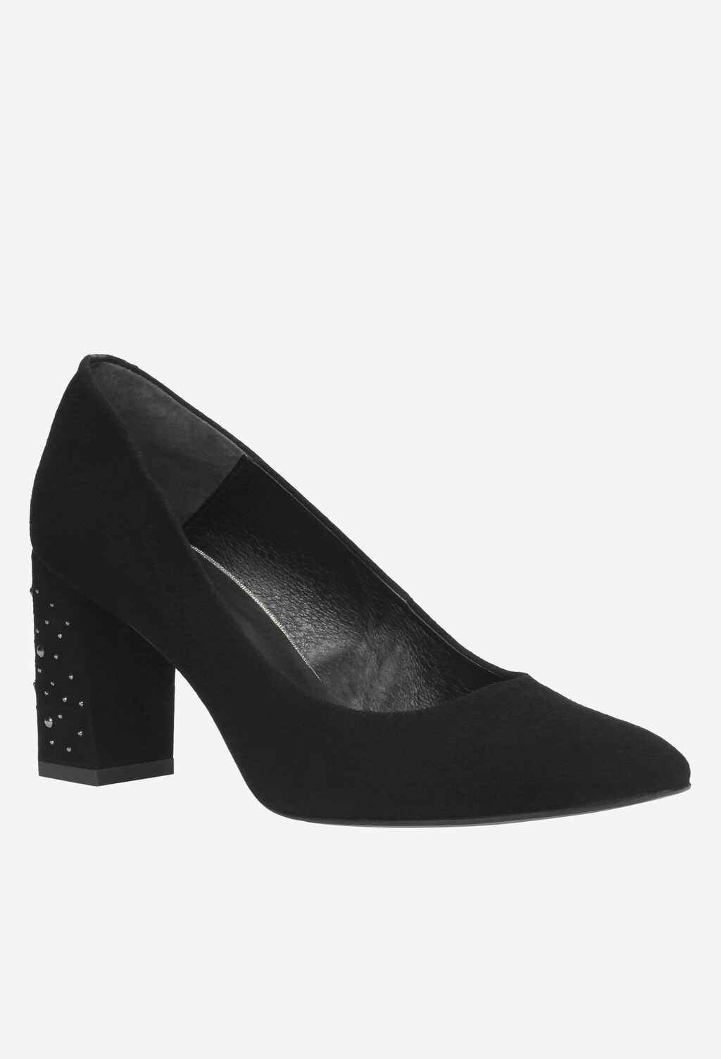 Czarne czółenka damskie 7382-71 Widok 3