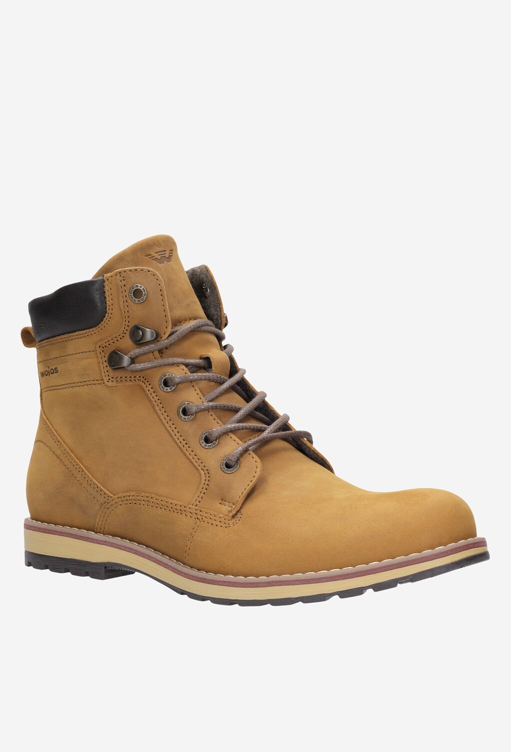 Hnědé kožené pánské kotníkové boty na šněrování 8233-73 Widok 2