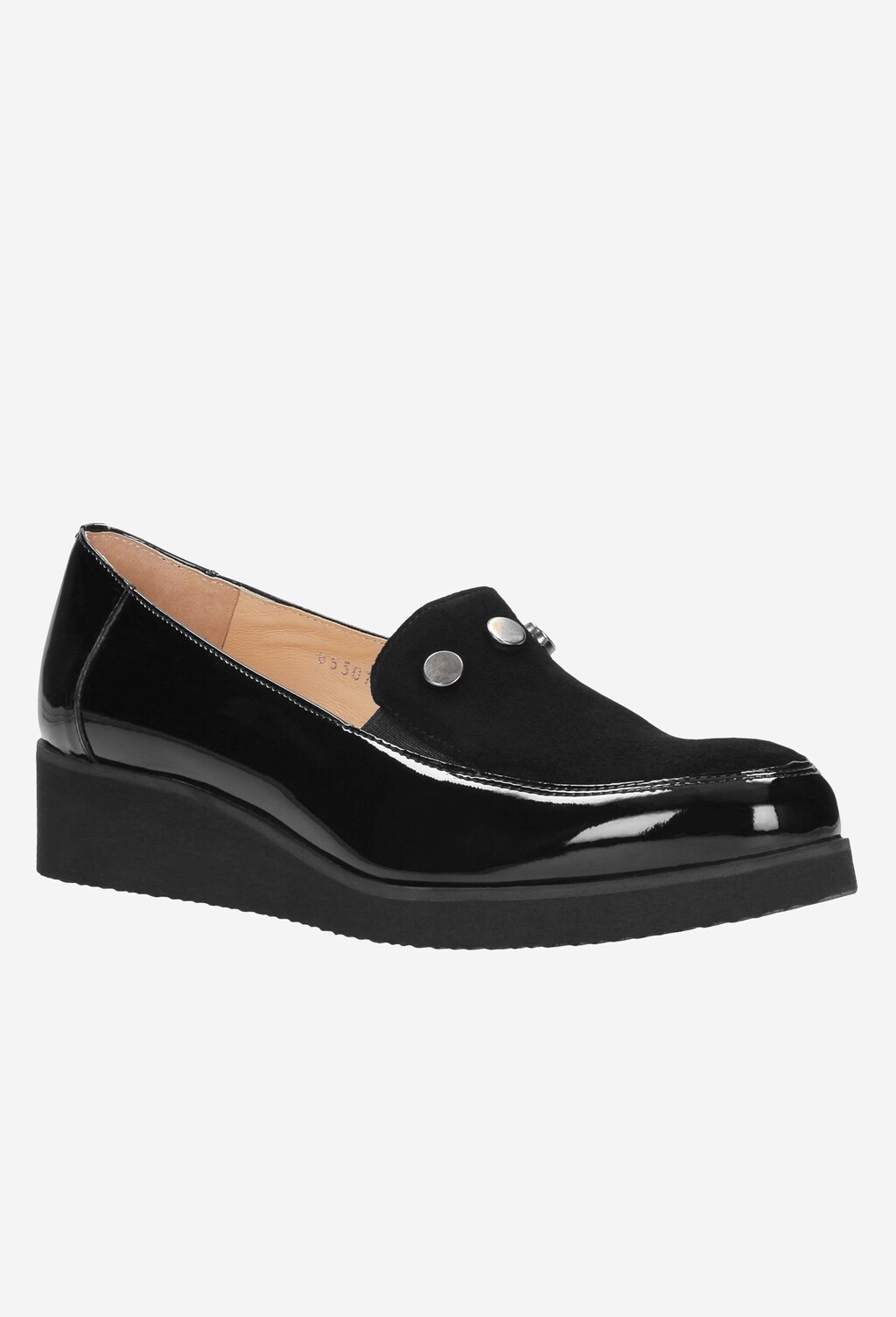Czarne damskie półbuty 8530-71 Widok 3