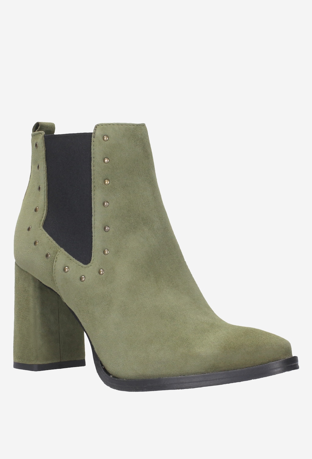 Zielone botki damskie 8570-67 Widok 3