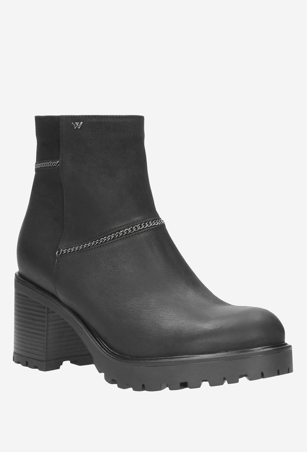 Czarne botki damskie 8589-51 Widok 3