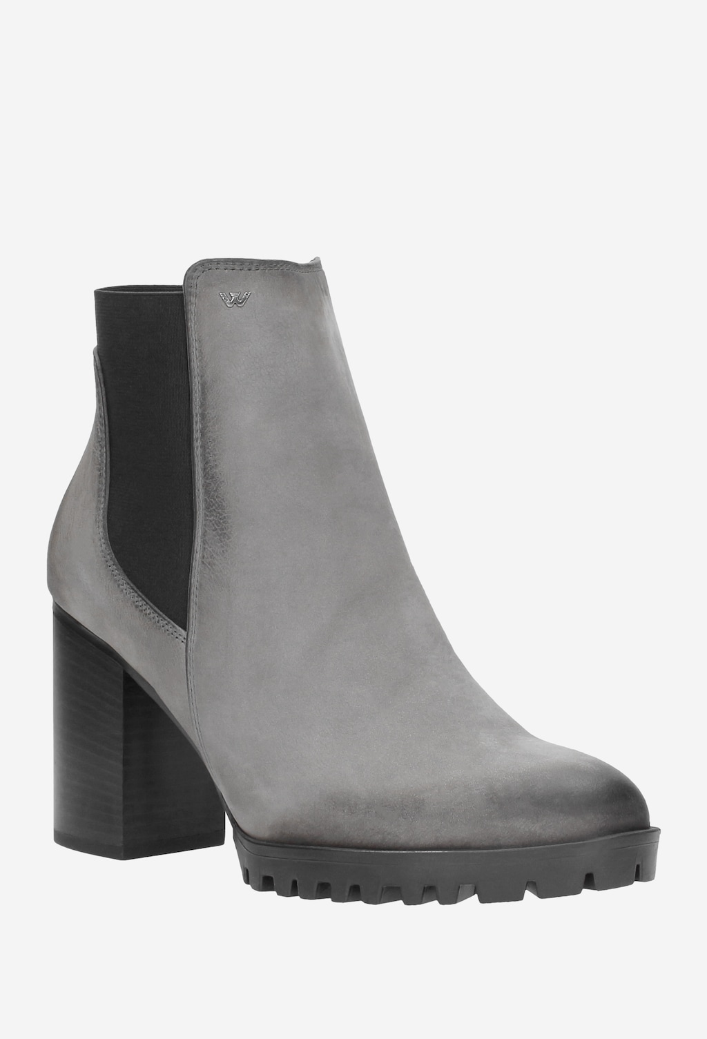 Popielate botki damskie 8594-20 Widok 2