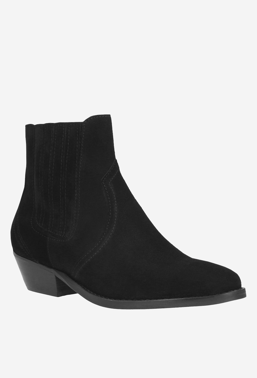 Czarne botki damskie 8605-61 Widok 3