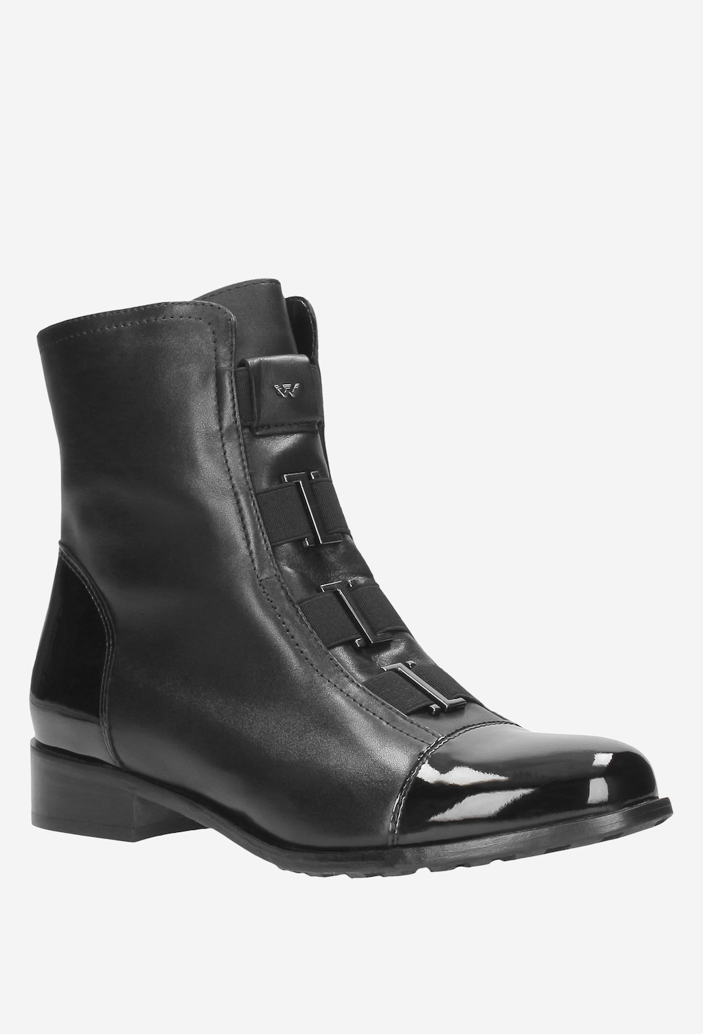 Czarne botki damskie 8630-71 Widok 3