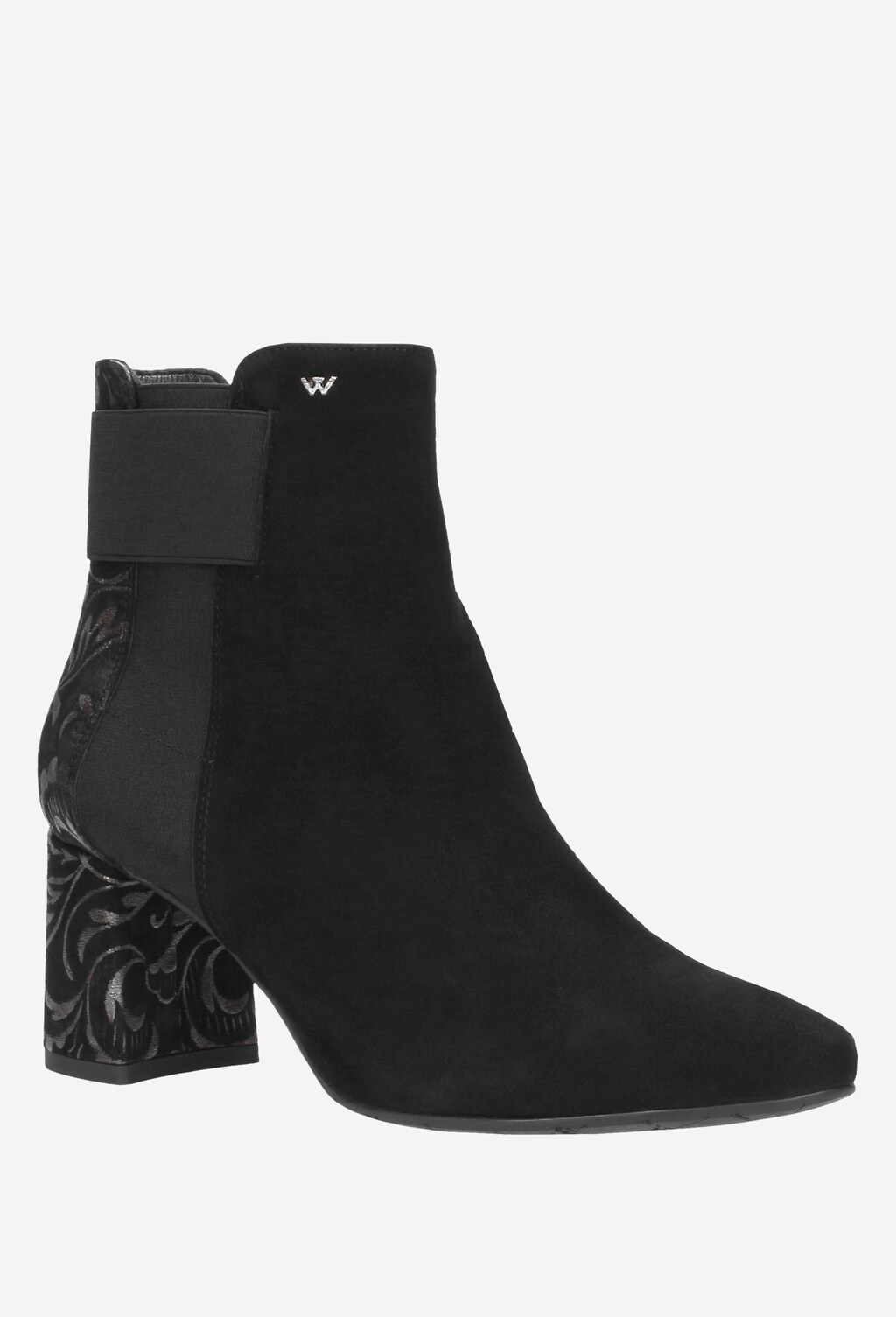 Czarne botki damskie 8648-61 Widok 3