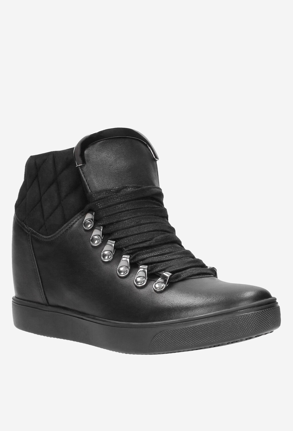 Czarne trzewiki damskie 8660-71 Widok 2