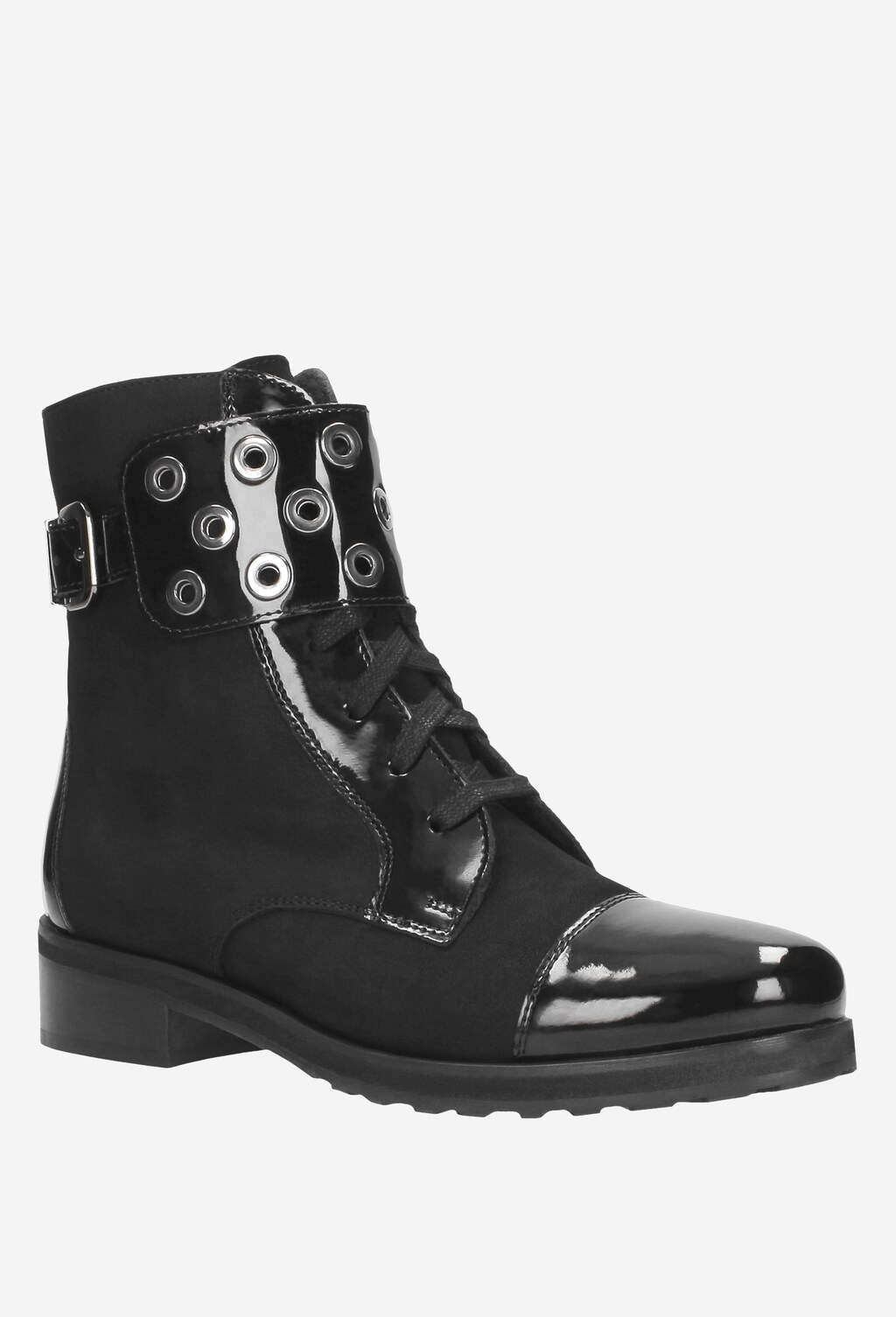 Czarne trzewiki damskie 8668-51 Widok 3