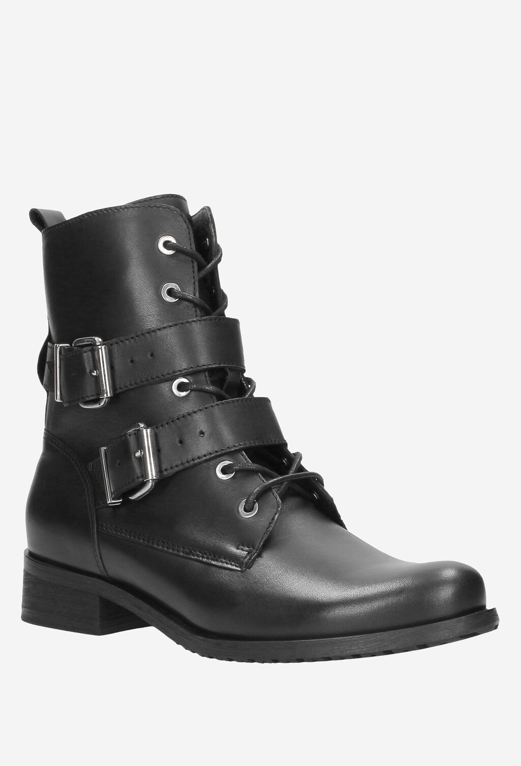 Czarne trzewiki damskie 8655-51 Widok 3