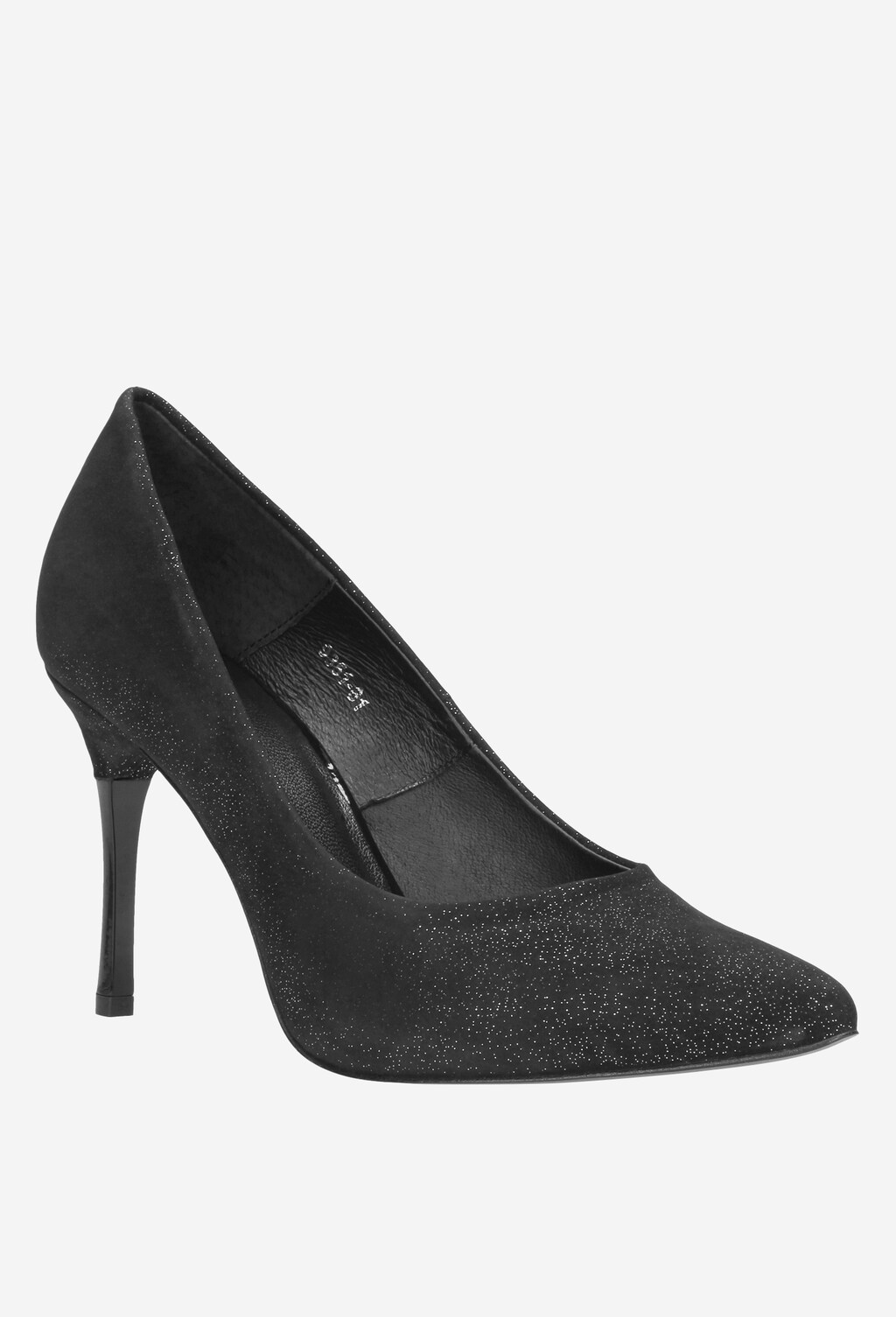 Czarne czółenka damskie 9351-61 Widok 3