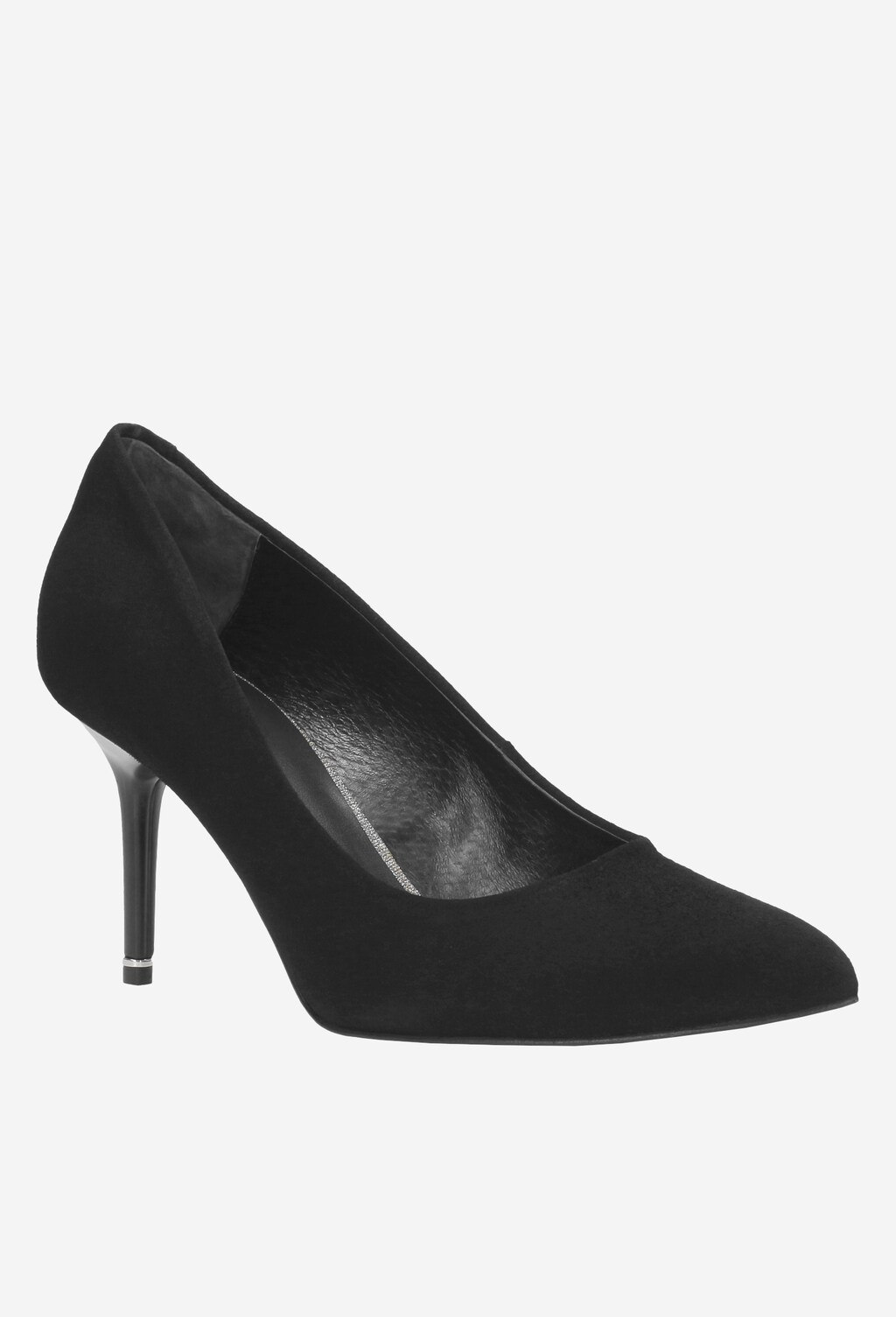 Czarne czółenka damskie 9356-61 Widok 3