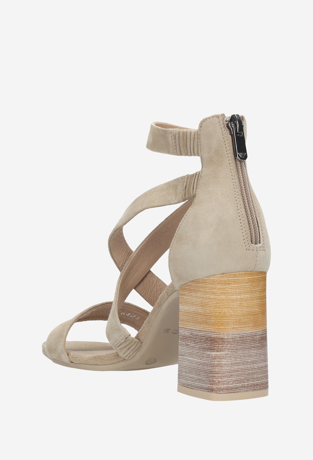 Beżowe sandały damskie 9737-64 Widok 3