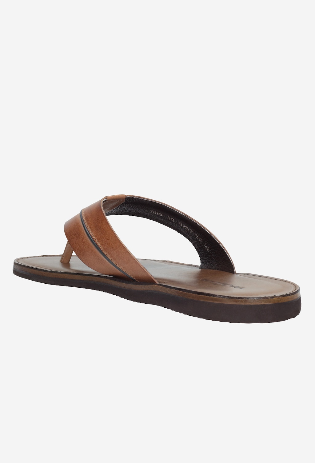 Hnědé pánské žabky na ploché podrážce 9257-52 Widok 4