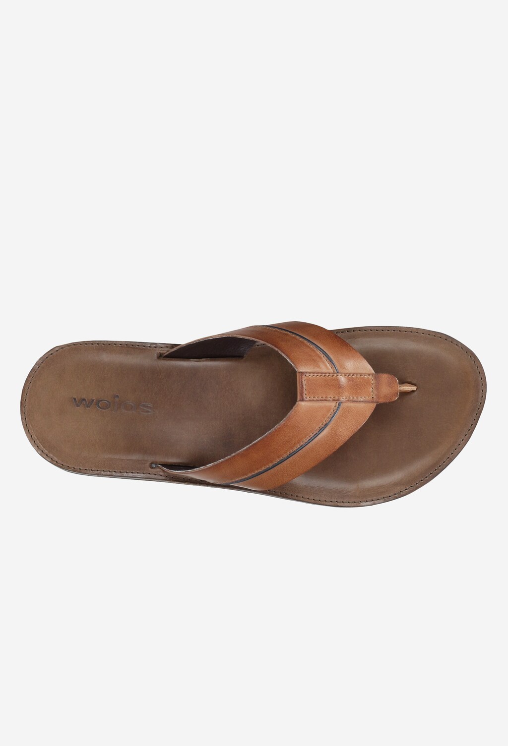 Hnědé pánské žabky na ploché podrážce 9257-52 Widok 5