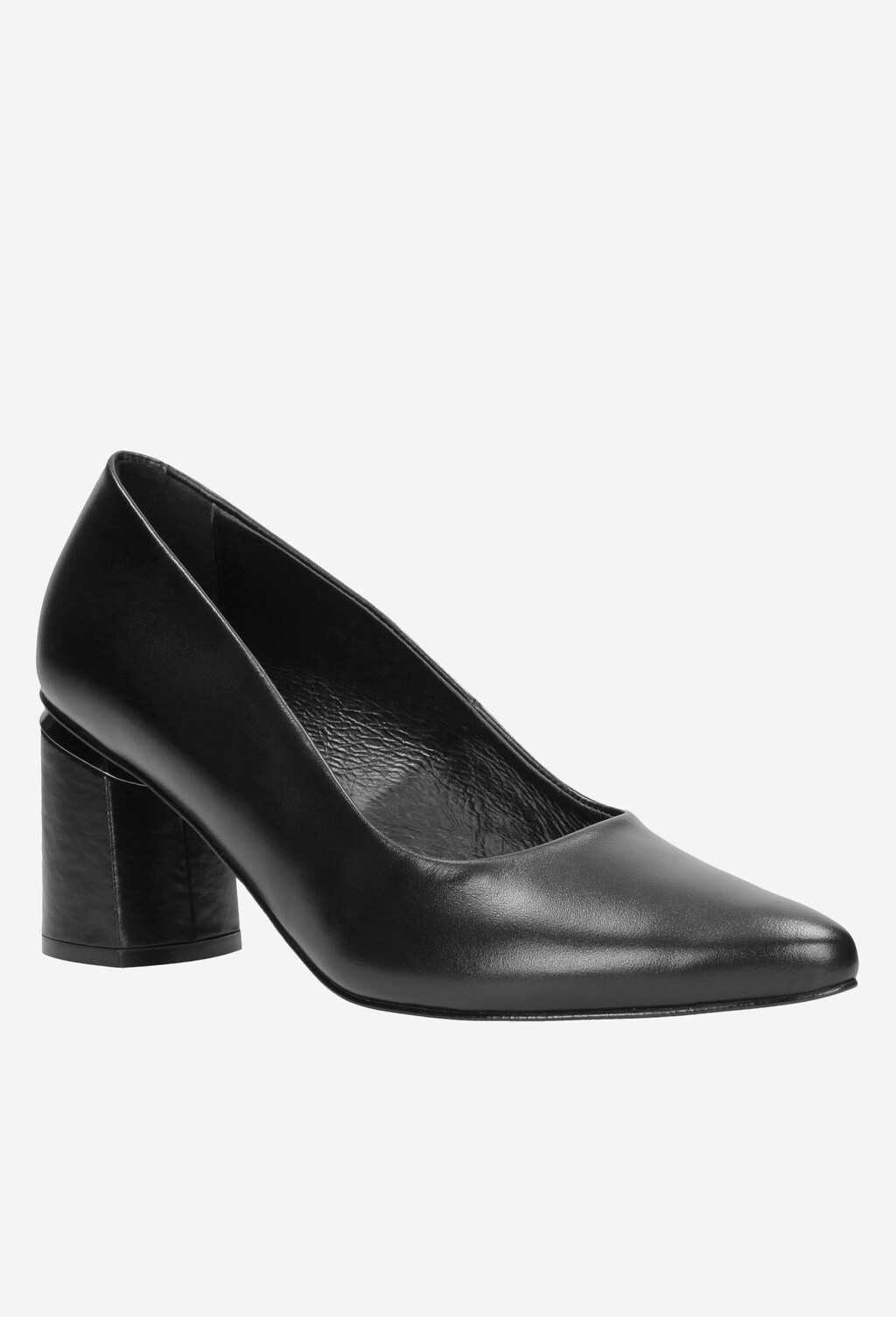 Czarne czółenka damskie 9358-51 Widok 3