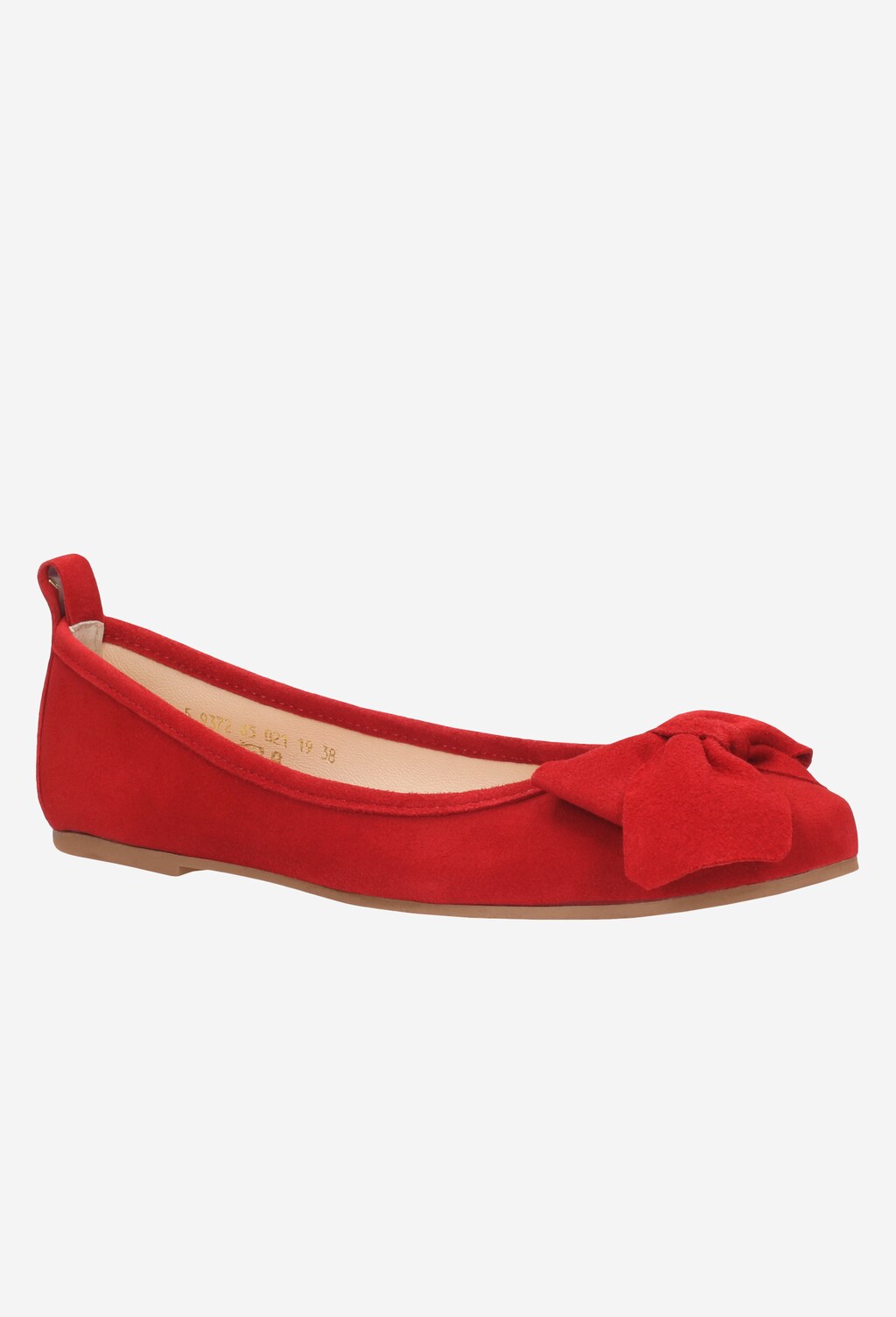 Czerwone baleriny damskie 9372-65 Widok 3