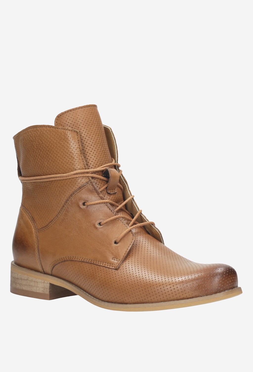 Brązowe damskie trzewiki 9601-53 Widok 3