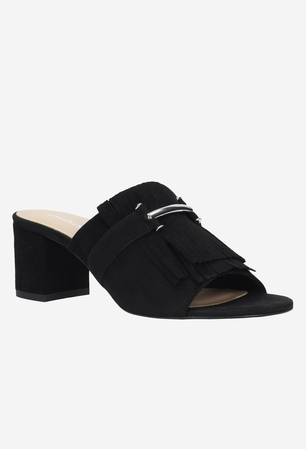 Czarne klapki damskie 9714-61 Widok 2