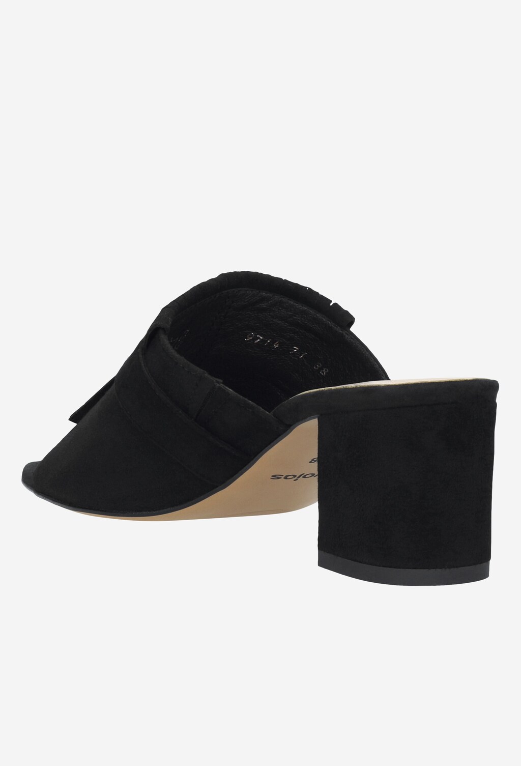 Czarne klapki damskie 9714-61 Widok 3