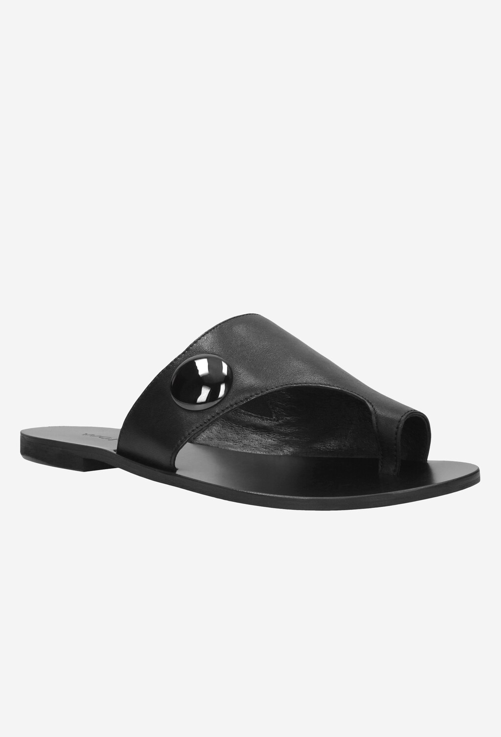 Czarne klapki damskie 9702-51 Widok 2