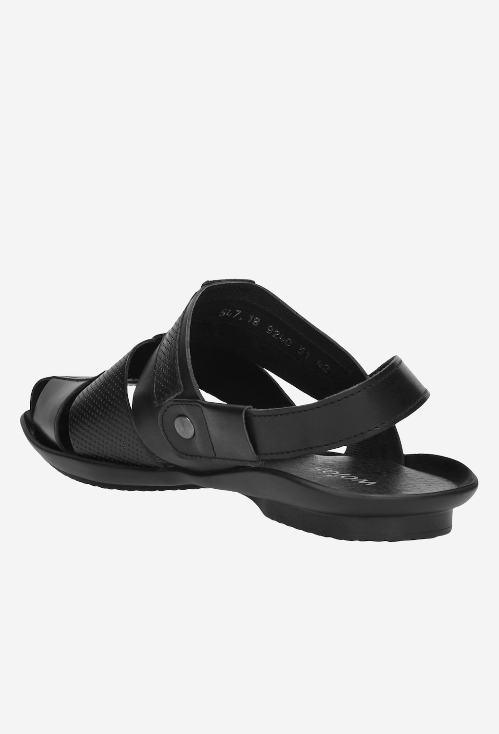 Czarne sandały męskie 9240-51 Widok 4